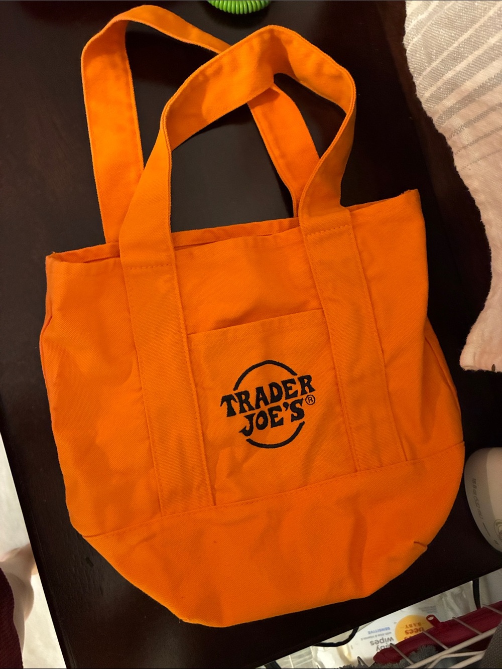 Trader Joe’s orange Mini Tote